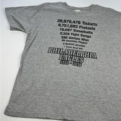 Philadelphia Eagles 1933-2018 Priceless T Shirt Size Large Gildan Hammer Gray