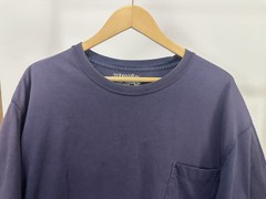 VTG Gradient Sun Faded Worn Boxy Oversized Pocket WIP Work T-Shirt 3XL