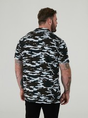 D555 DUKE BIG MENS CAMOUFLAGE T-SHIRT STORM GREY 2XL 3XL-6XL 7XL 8XL KS16427