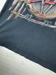 Vintage Slayer T Shirt 90s Rock Band Distrissed Men Size L black