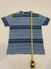 RRL Double RL Ralph Lauren Striped Indigo Blue T-Shirt Men’s Medium Cotton USA