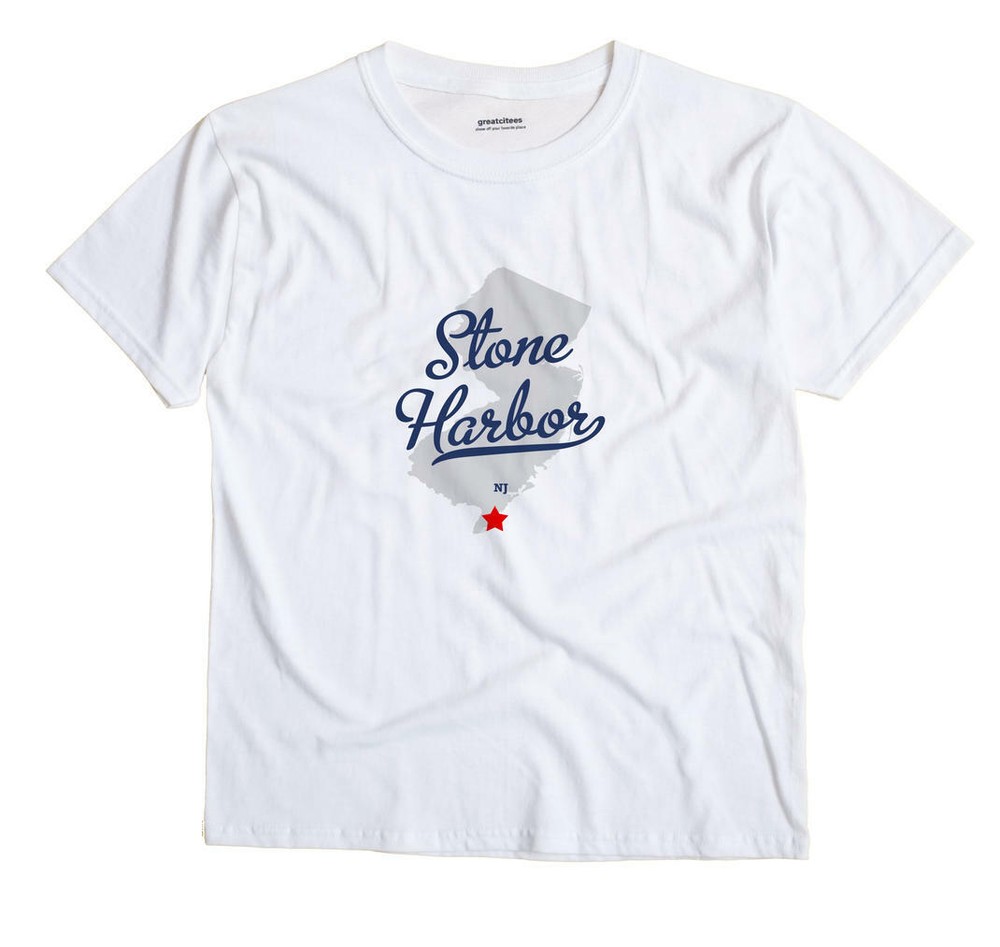 Stone Harbor New Jersey NJ T-Shirt MAP