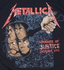 Official Metallica T Shirt And Justice For All Black New