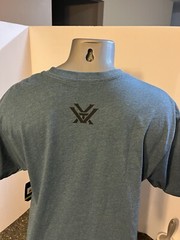 Vortex Optics Logo Men’s SS T-Shirt Blue Teal Cotton Poly – Athletic Cut – NWT