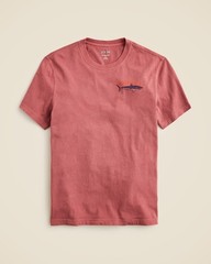New JCREW Mens L FLAWED Vintage-Wash Cotton Graphic T-Shirt Montauk NY $45 CJ721