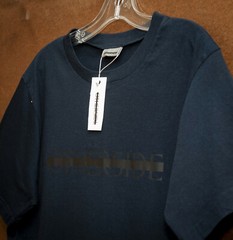 OTHERSIDE T-Shirt size L Dark Navy Coated Logo Front Made in Italy