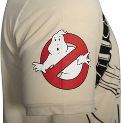 Adult Ghostbusters Costume T-Shirt with Four Name Patches Halloween Cosplay Tee