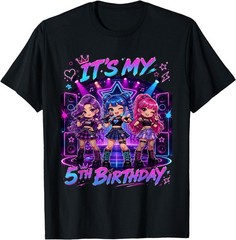 Kids It’s My 5th K Pop Birthday Girl 5 Year Old K-Pop Bday T-Shirt