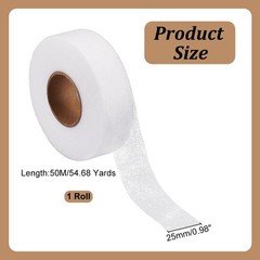 Fusible Batting Tape For Quilting Iron On Hem Seam Sheer Adhesive 1.5 In 70Yd