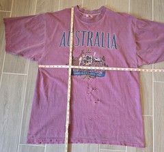 Vintage Galt Sand Australia Distressed Purple Mens XL Short Sleeve T Shirt Faded