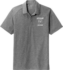 Dodge Tri Blend Wicking Polo Guts and Glory Ram Logo Pocket Print