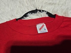 Vintage Jerzees Blank L T-Shirt Single Stitch Red Tee Grunge Skater Normcore USA