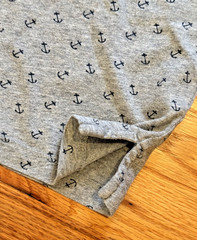 J.CREW 100% Cotton Men’s Gray Tank Top w Navy Blue Anchor Print – Size Large