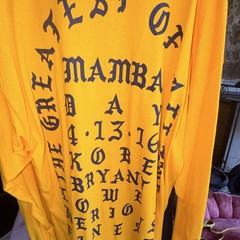 Yeezy Cotton Yellow Kobe Bryant Long Sleeve Cotton Tee 2XL 31 by 24 Kanye West