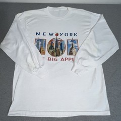 Vintage NYC New York Big Apple Shirt Unisex Large Fruit of the Loom 2000 Y2K
