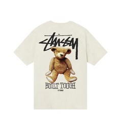 Stussy Shirt Built Tough Tee Tshirt Natural Size Large Double Sided Streetwear ✅