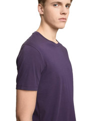 Armani Exchange Men Short Sleeve Pima Cotton Crew Neck Shirt Eggplanet Large