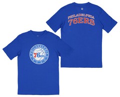 FISLL NBA Men’s Philadelphia 76ers Team Color, Name and Logo Premium T-Shirt