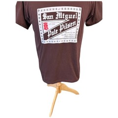 San Miguel Pale Pilsen Beer Graphic T-Shirt Mens Large Brown White Philippines