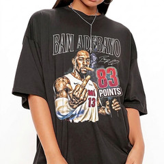 Bam Adebayo 83 Points Graphic Tee, Basketball Player Fan Apparel