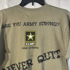 U.S. Army T-Shirt Men’s Large Green Soldier’s Creed Army Strong Never Quit USA