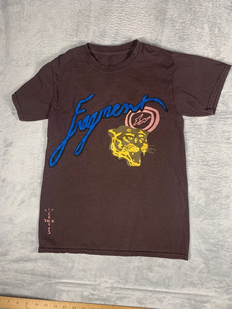 Travis Scott Cactus Jack X Fragment Tiger Tee Men’s T-Shirt S Brown