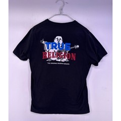 True religion black Tshirt Blue and red print Size Medium