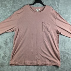 Goodthreads Shirt Mens XXL Dusty Rose Crew Neck Long Sleeve Pocket Tee Essential