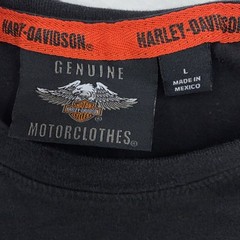Harley-Davidson Shirt Mens Large Black Winged Number 1 Logo Motorcycle Tee Biker