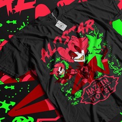 Anime Alastor Hazbin Hotel Graphic Black T-Shirt Size S-5XL