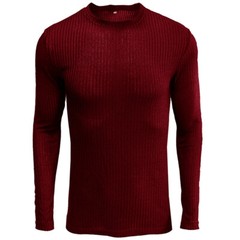Zonbailon men’s T-shirt solid color crew neck bottoming shirt long sleeve