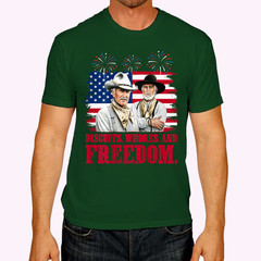 Western Cowboy Biscuits Freedom Fourth of July T-Shirt