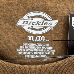 Dickies T Shirt Mens XL Brown Duck Black Heathered Short Sleeve Pocket Tee