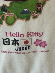 SANRIO HELLO KITTY VINTAGE WHITE TEE TOKOYO JAPAN 2004 NEW PAT.3038514&P
