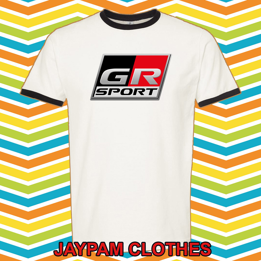 GR Sport Gazoo Racing Japan Car Tuner Men’s Ringer Black Size S – 3XL