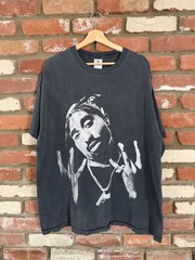 Vintage Death Row Records 2pac Westside Big Portrait 00’s Rap Tee Shirt SZ XXL