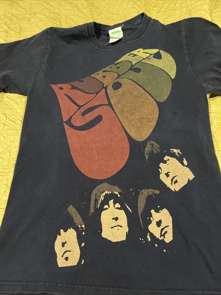 The Beatles Rubber Soul T-Shirt 2005 Black Small 100% Cotton Apple A corps LTD