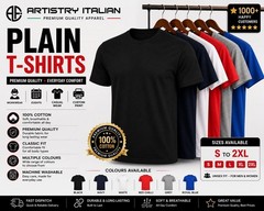 Plain T Shirt 100% Cotton Unisex Mens Womens Crew Neck Casual Tee S-2XL UK