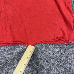Vintage Stedman Shirt Mens Large Red Blank Distressed Tee USA Casual Workwear