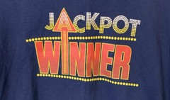 Isle of Capri Mens Sz 2XL Casino Lake Charles Blue Red T-Shirt Jackpot Winner