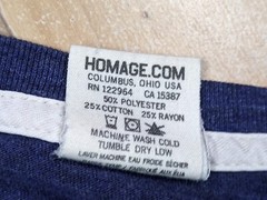 Homage Cleveland Cavaliers Hebrew Script T-Shirt Mens L Tri-Blend Cavs Tee Blue