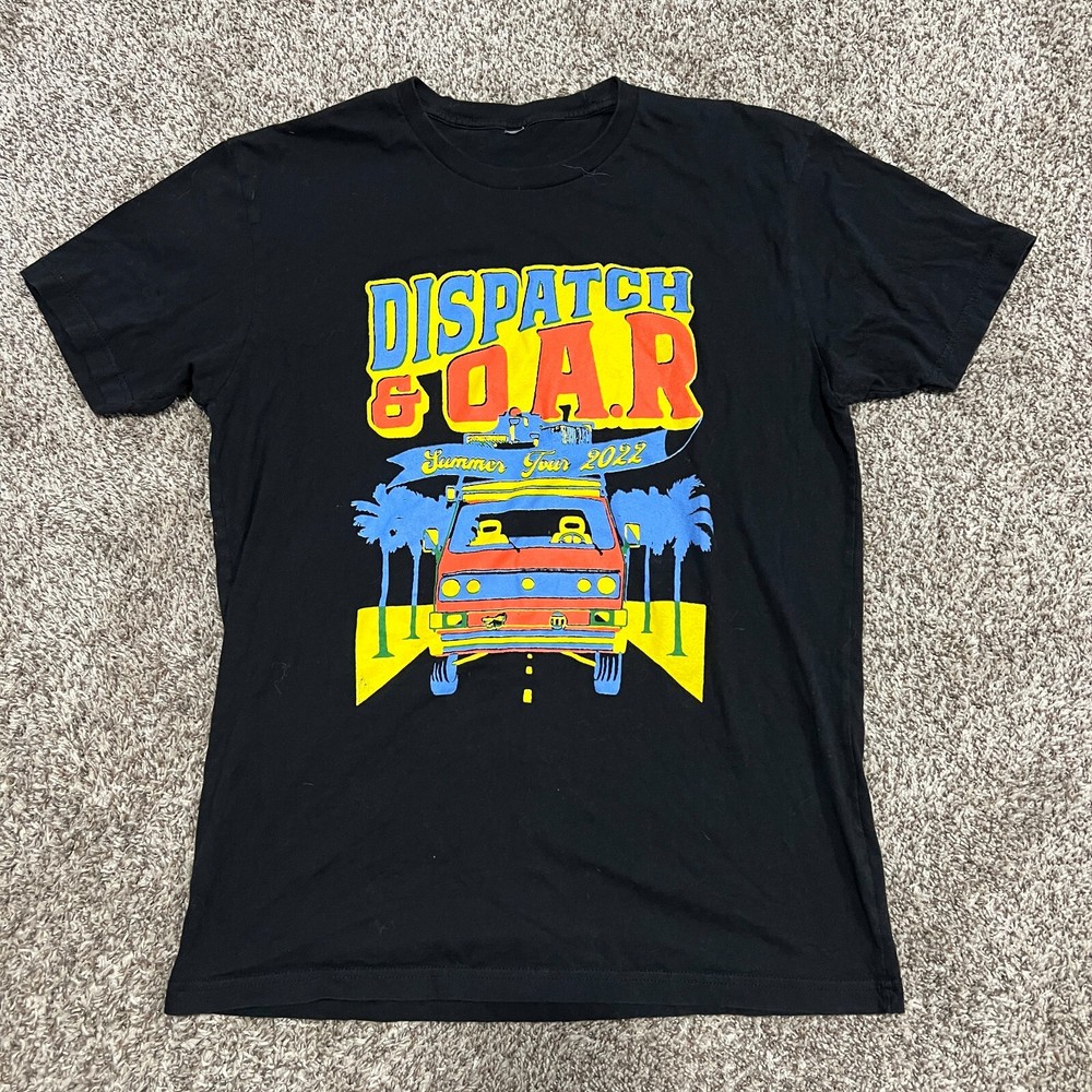 Dispatch & O.A.R Summer Tour 2022 Size Large T-Shirt Black Music Concert