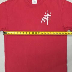 Shaka Wear Super Max Shirt Mens Large Red Heavyweight Cross Jesus Embroidered