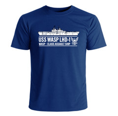 USS Wasp LHD-1 T-Shirt US Navy Officially Licensed