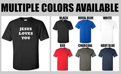 JESUS LOVES YOU T-Shirt Christian God Faith John 3:16 Church Christianity Shirt