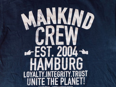 Mankind Bike Vintage T-Shirt Black XL Crew 2004 Hamburg Print Fans Bicycle