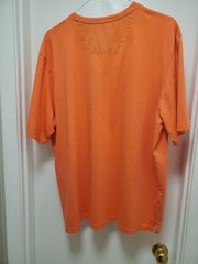 Tommy Bahama Mens XL Orange Pima Cotton V Neck Short Sleeve T Shirt Tee