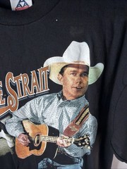 Vintage George Strait Shirt Adult L Black Crewneck Tee Country Music 90s Y2K