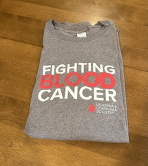 Fighting Blood Cancer – Leukemia & Lymphoma Society Awareness 2XL Gray T-Shirt