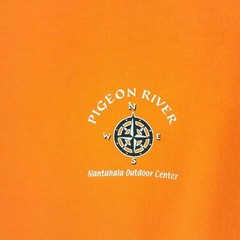 Nantahala Shirt M Bright Orange Outdoor TN Smoky Mountains Pidgeon River Casual